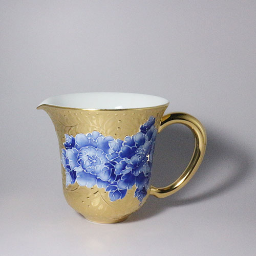 小茶海-全鎏金青花牡丹