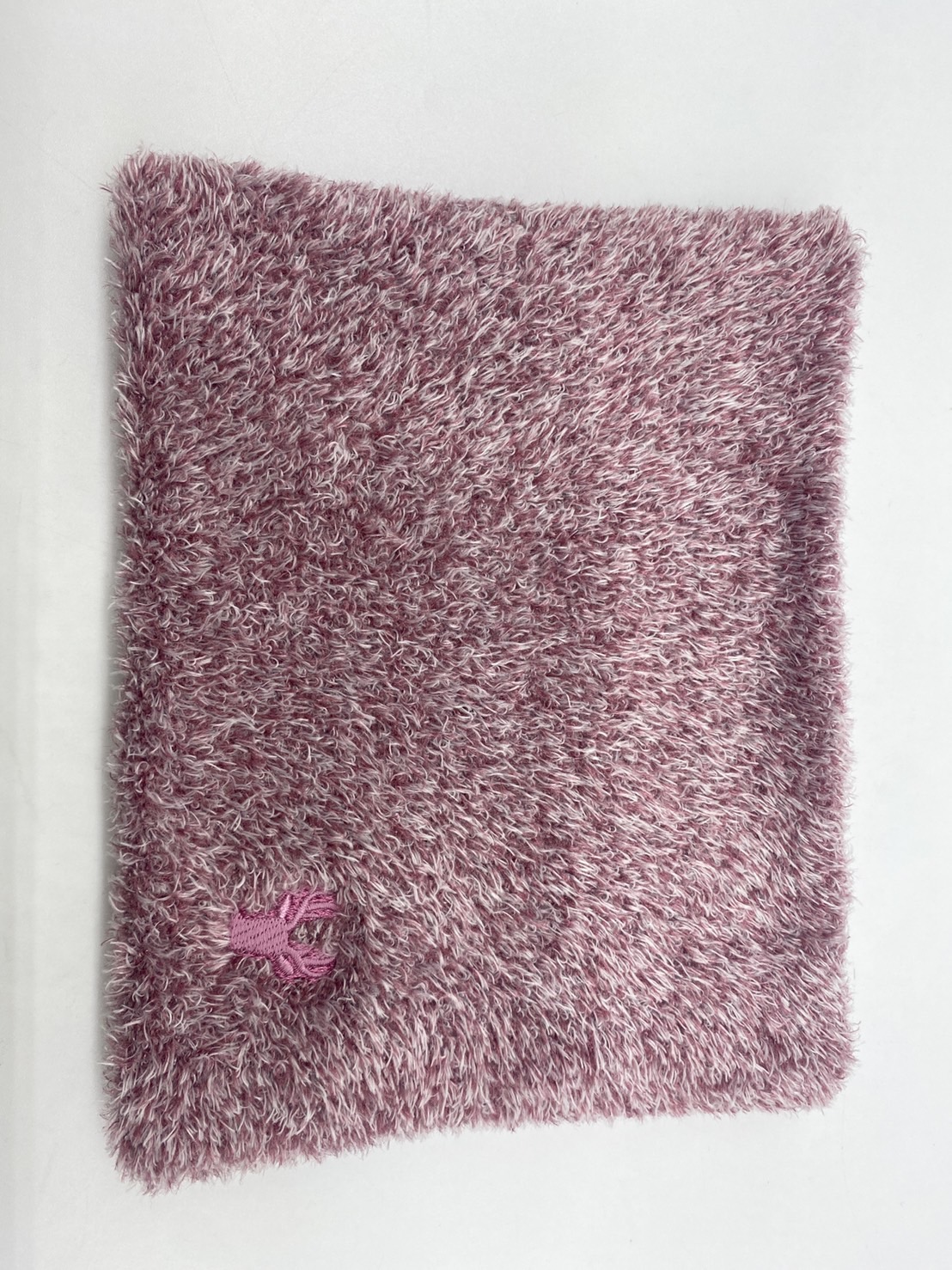 CB素面羽毛刺繡柔感圍脖深中粉