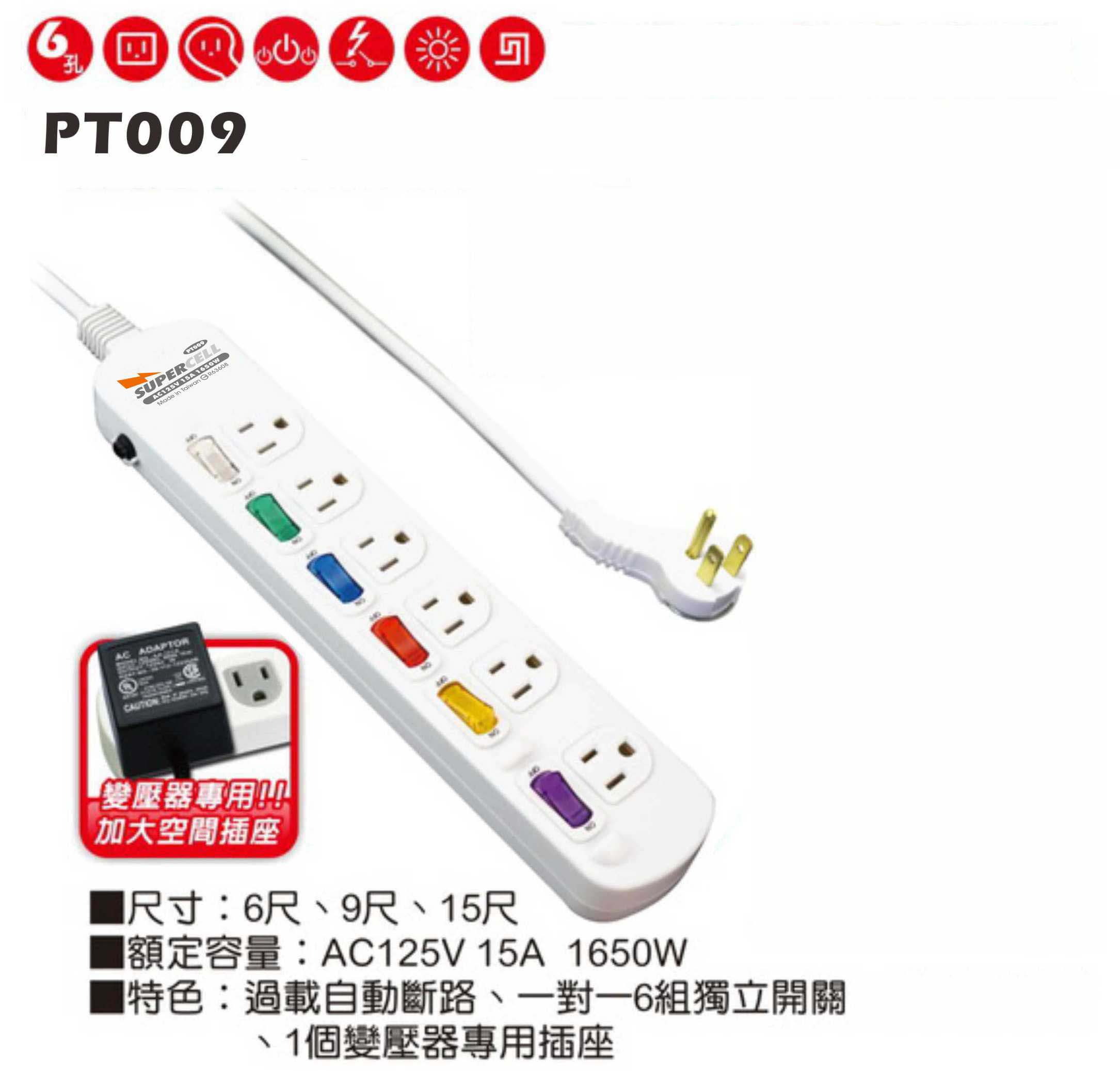 2極接地型125V轉接電源線組