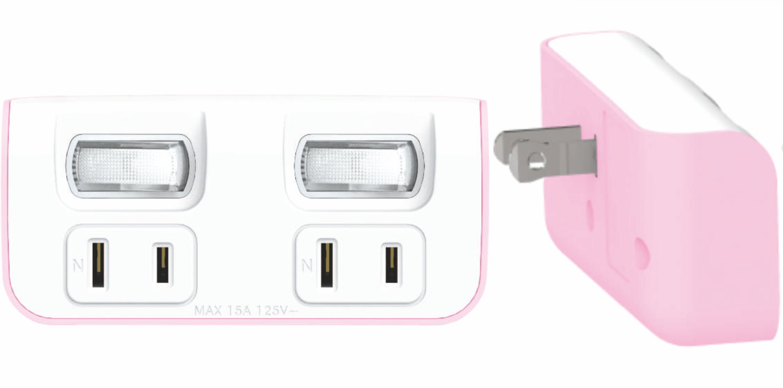 一般型二極15A 125V 分接式插座