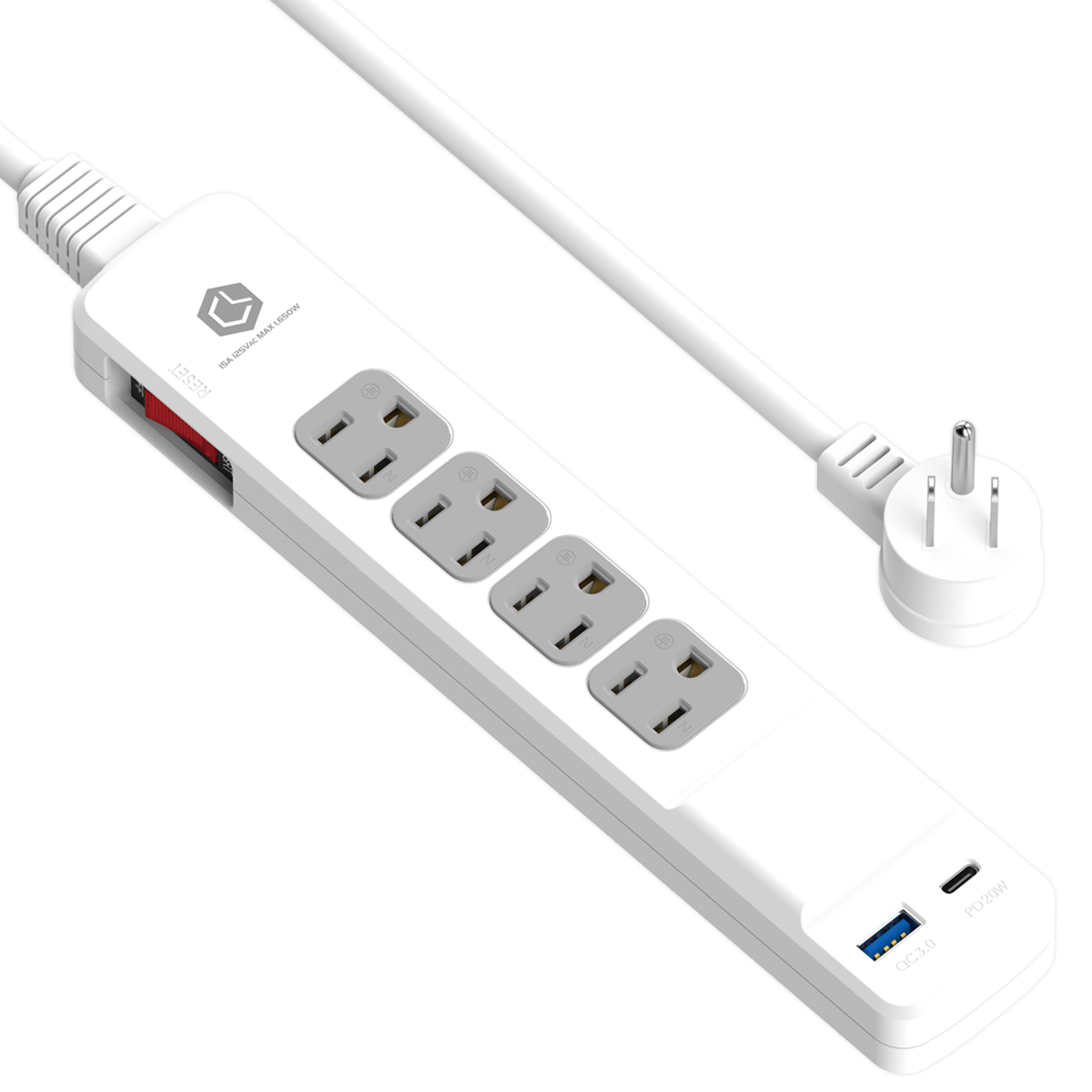 1切4座20W快充延長線