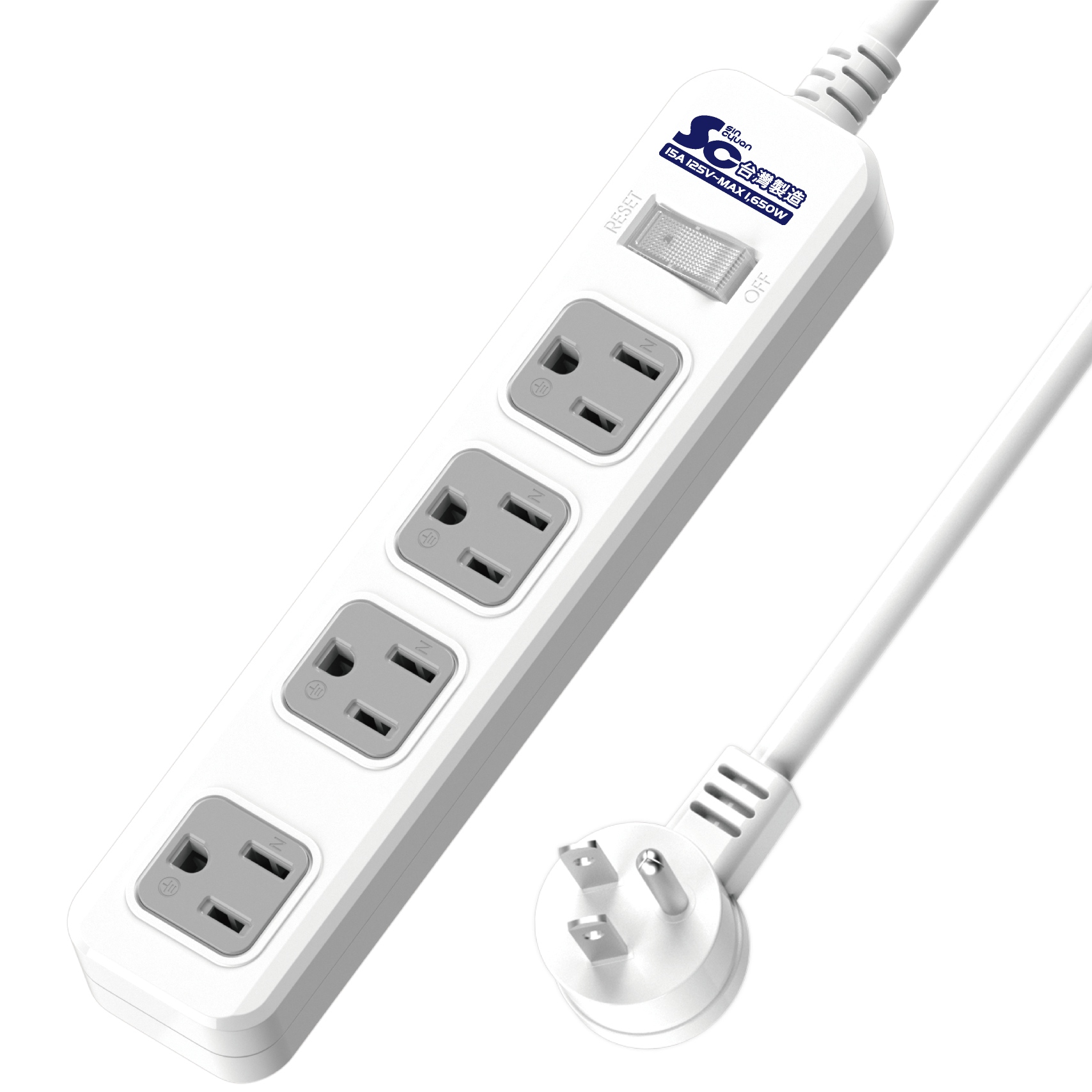 延長用電源線組(2P+E)