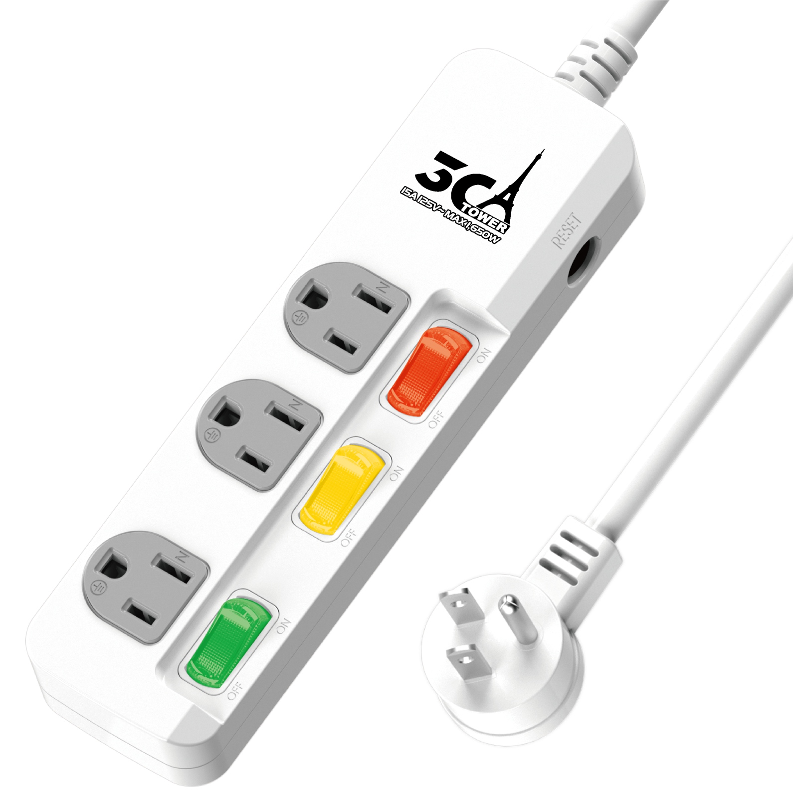 延長用電源線組(2P+E)