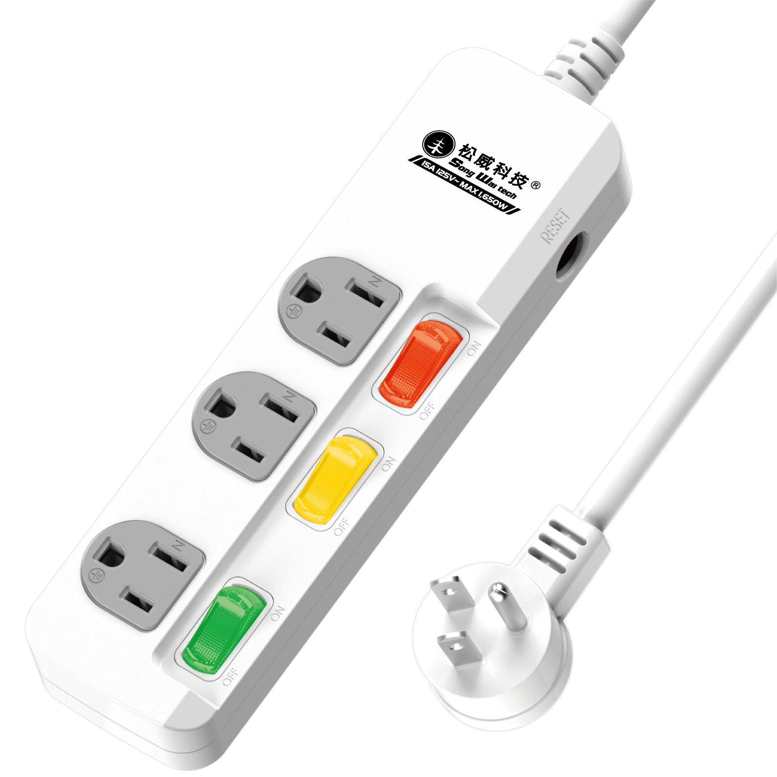 延長用電源線組(2P+E)