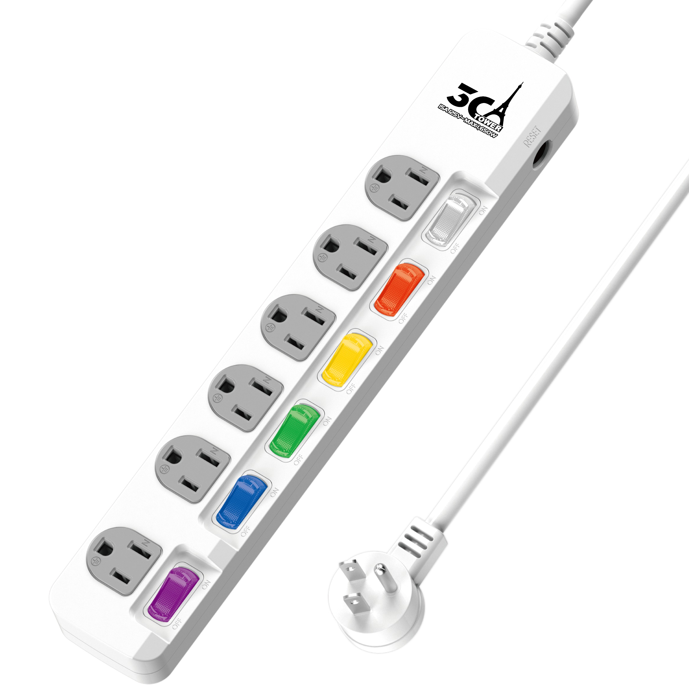 延長用電源線組(2P+E)