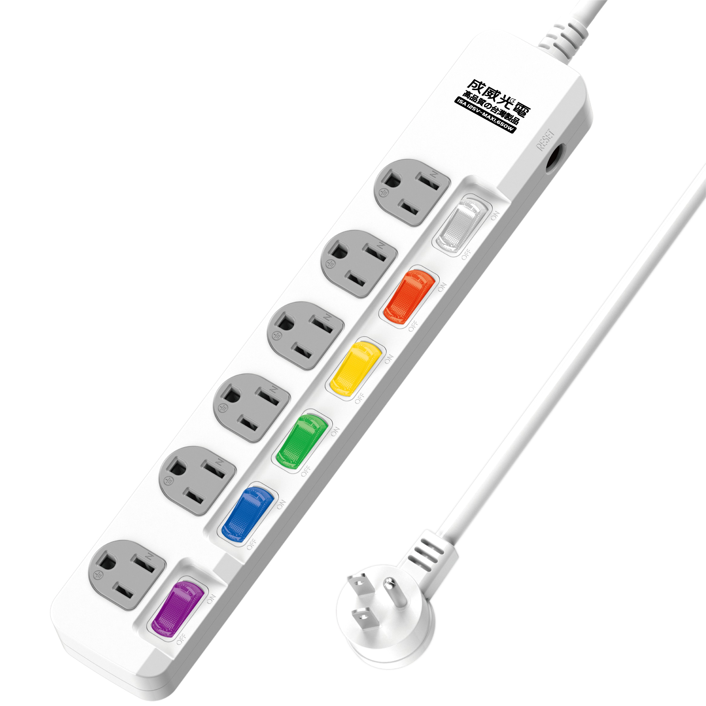 延長用電源線組(2P+E)