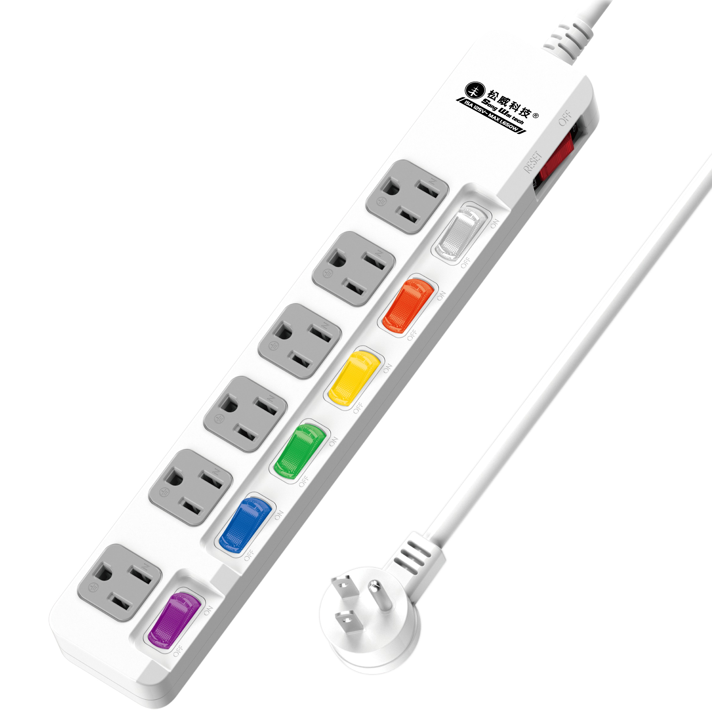 延長用電源線組(2P+E)