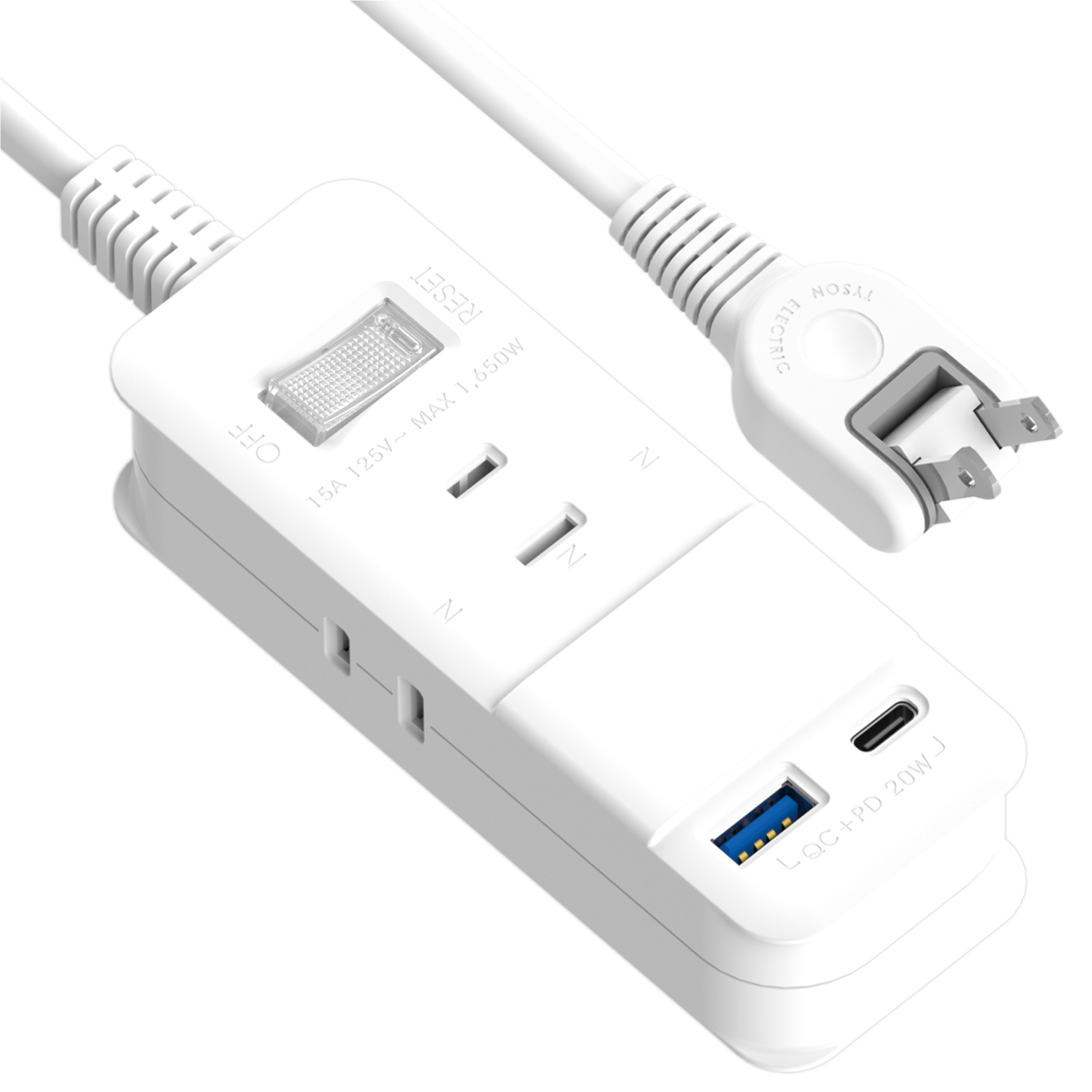 延長用電源線組(附加USB充電座)