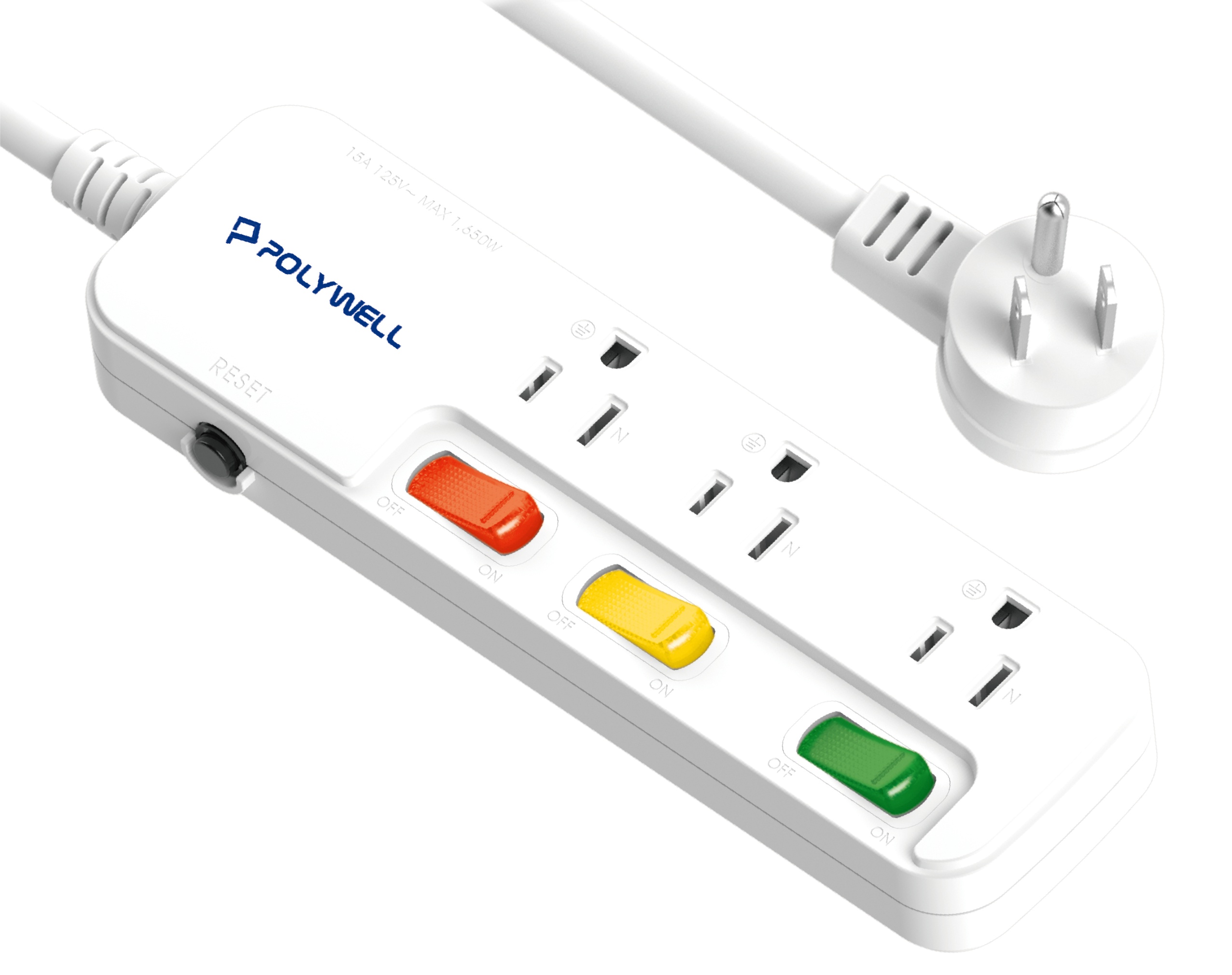 延長用電源線組(2P+E)