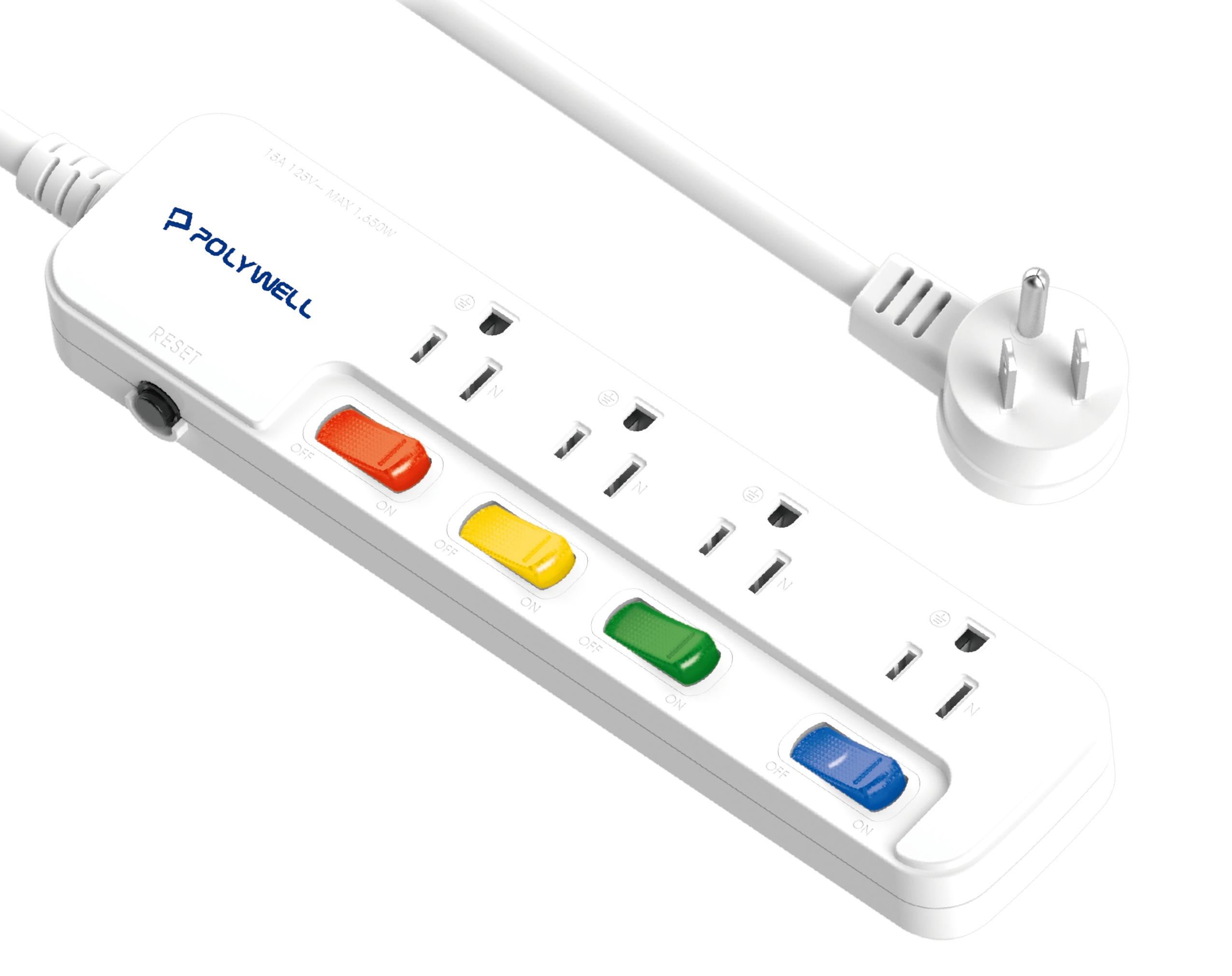 延長用電源線組(2P+E)