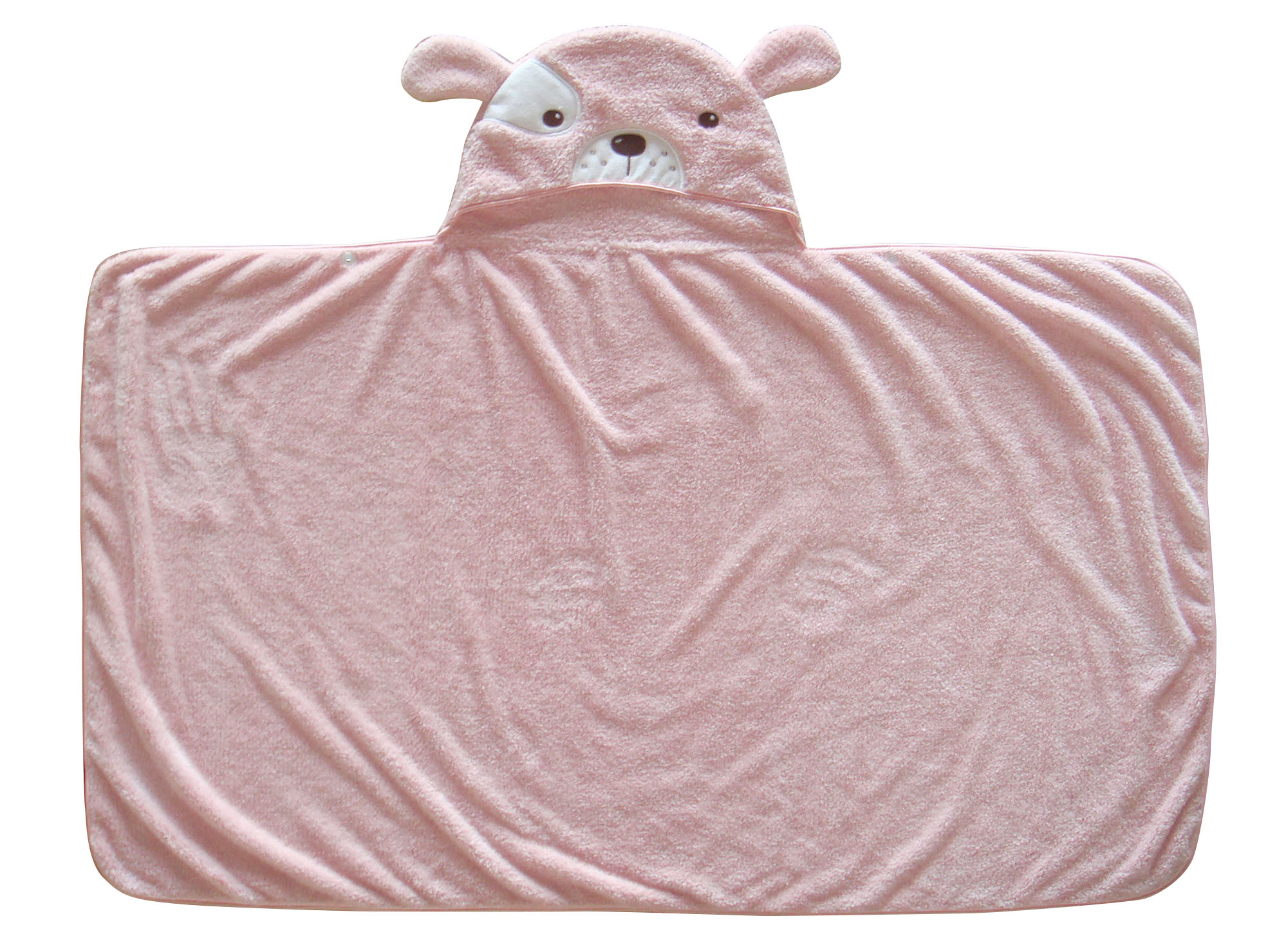 連帽開纖速乾浴毯