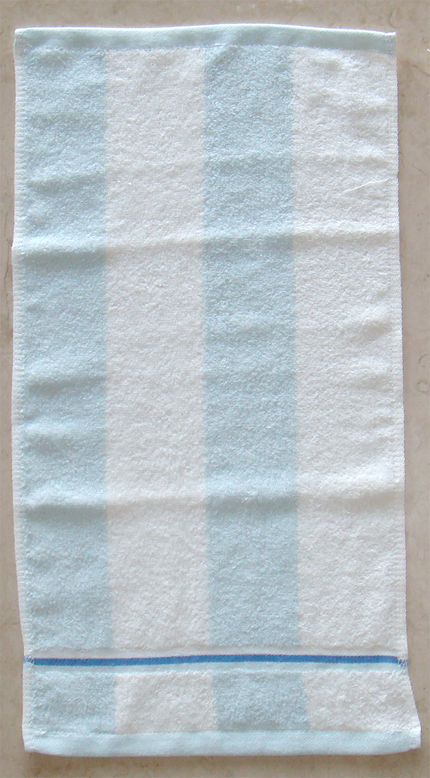 煙斗大彩條童巾(藍)