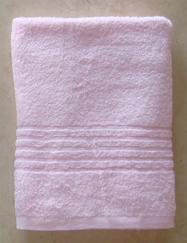 煙斗鬆捻繽紛浴巾(粉)