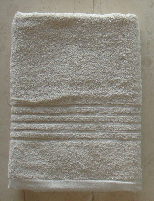 煙斗鬆捻繽紛浴巾(卡其)