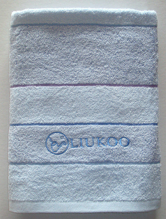 煙斗彩紋浴巾(藍)