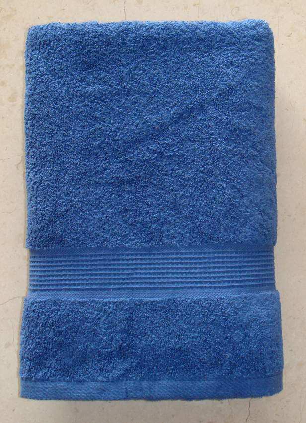 煙斗歐風長毛浴巾(藍)