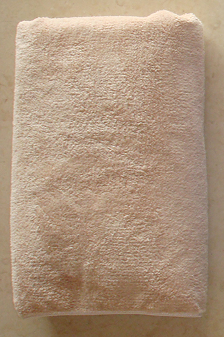 煙斗開纖紗速乾長毛浴巾(卡其)