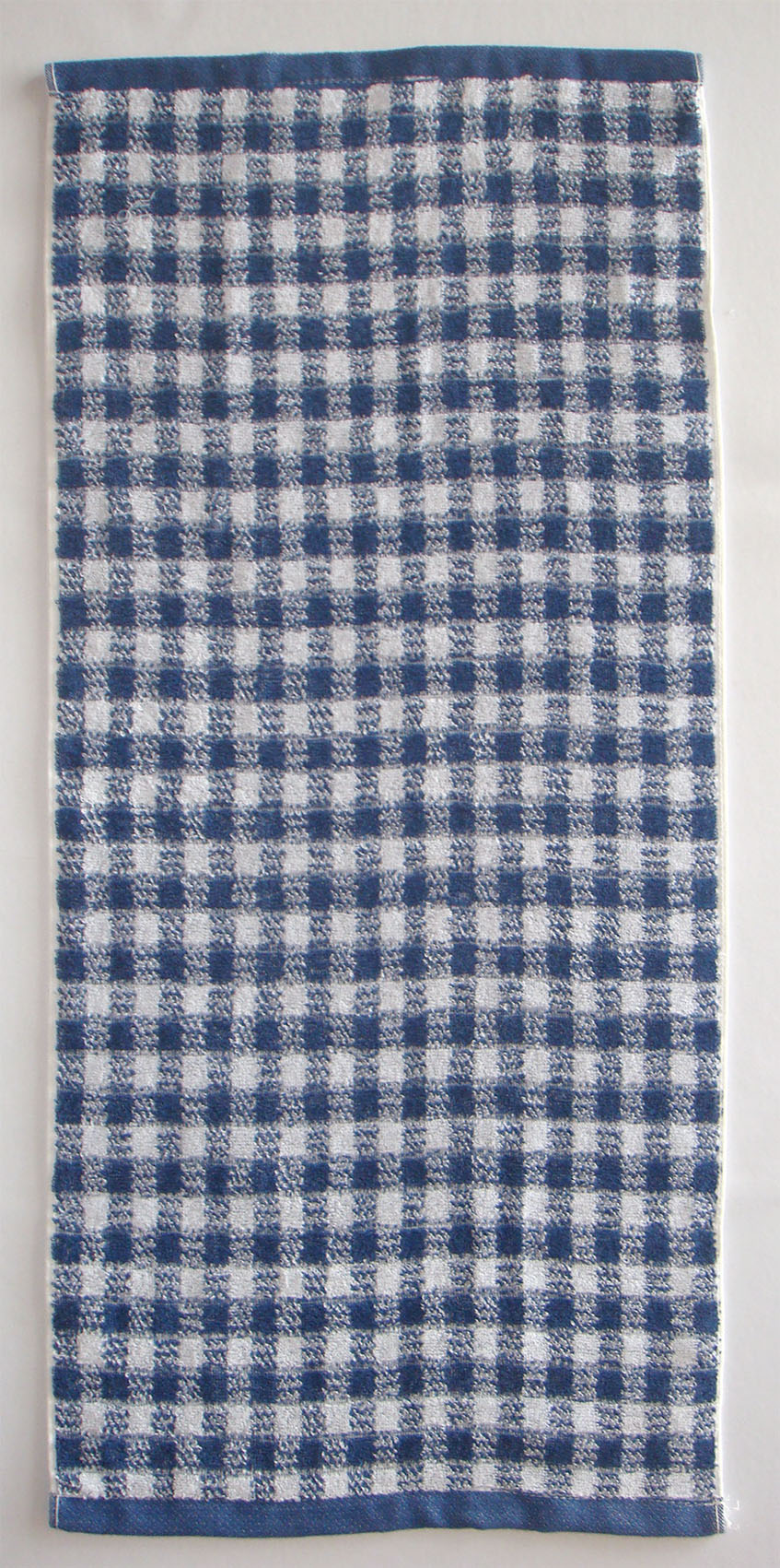 煙斗四方格毛巾(藍)