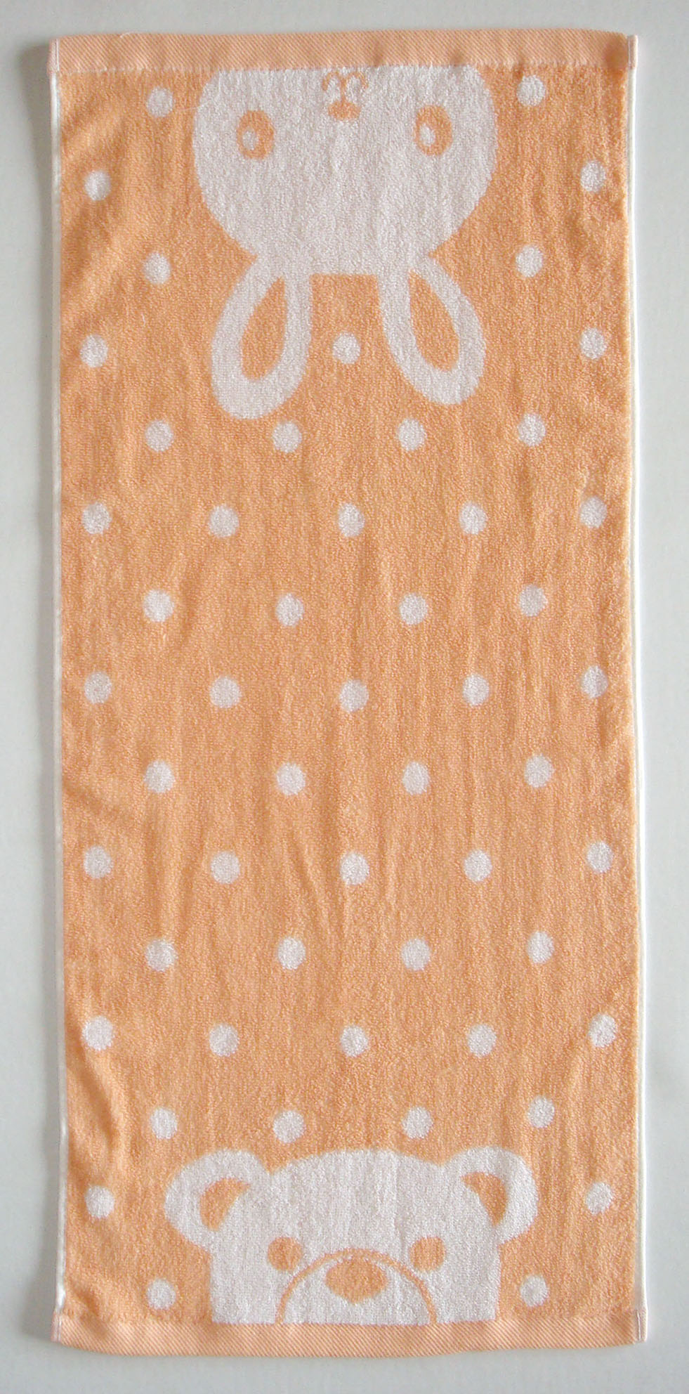 煙斗熊與兔毛巾(桔)