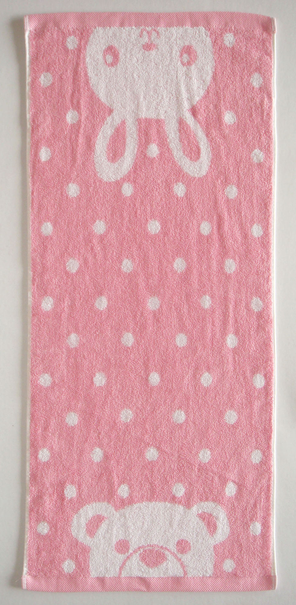 煙斗熊與兔毛巾(粉)