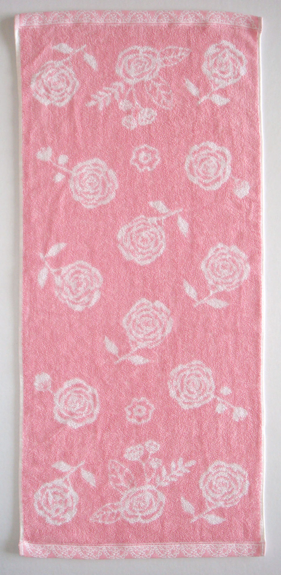 煙斗幸福玫瑰毛巾(粉)