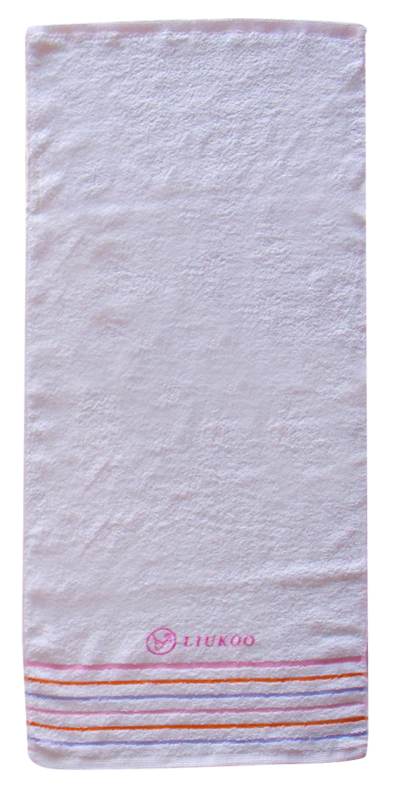 夢彩條毛巾(粉)