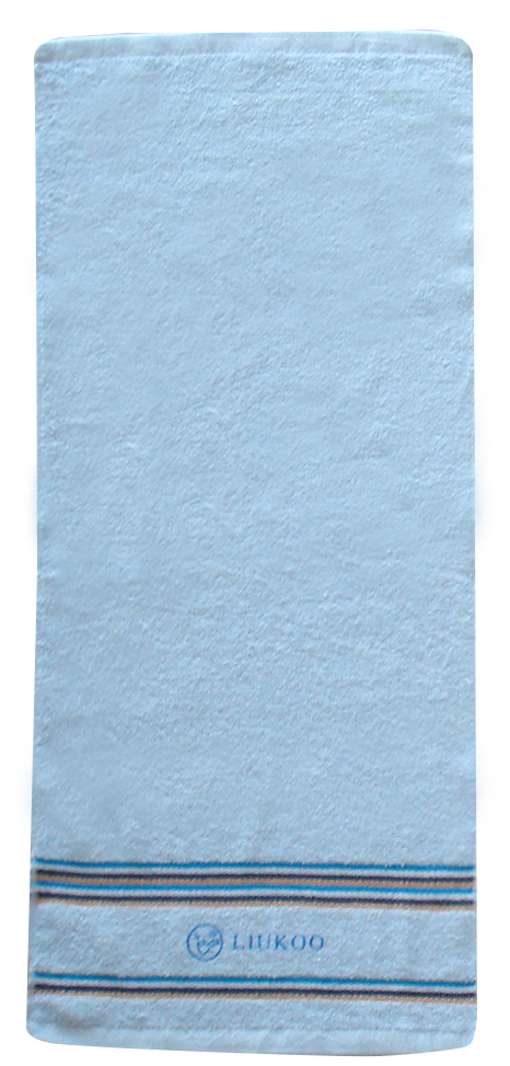 三色緞毛巾(藍)