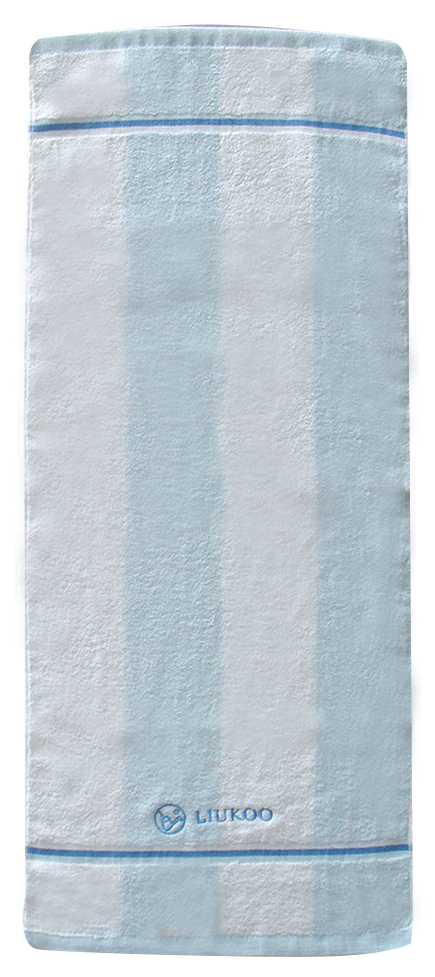 大彩條毛巾(藍)