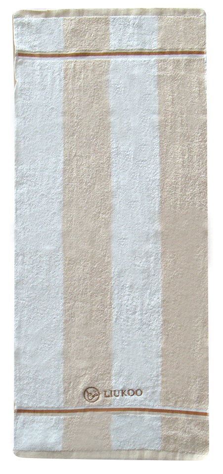 大彩條毛巾(黃)