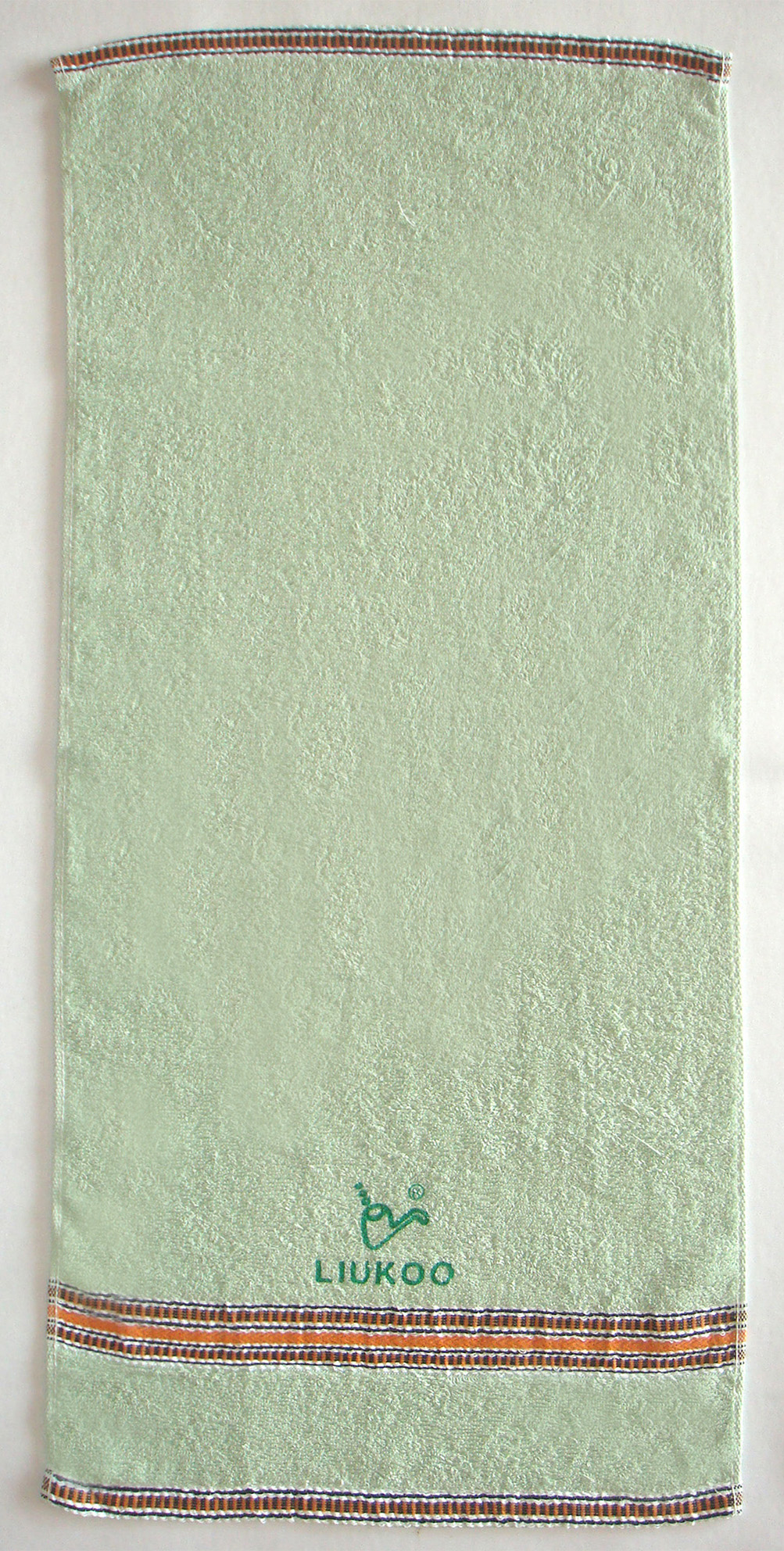 黑緞條毛巾(綠)