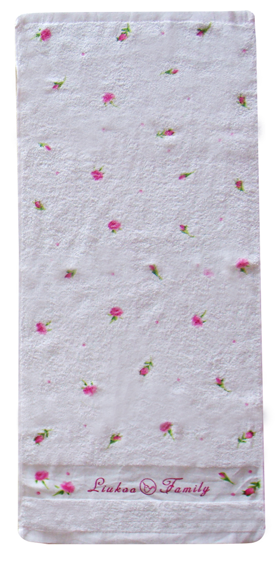 薔薇花毛巾(粉)