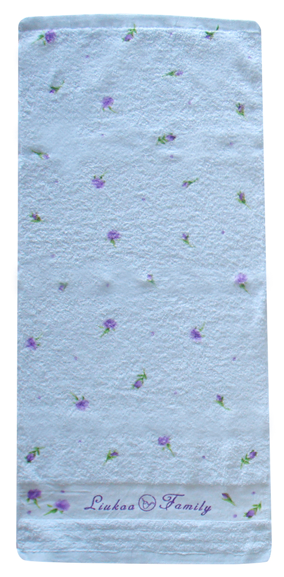 薔薇花毛巾(藍)