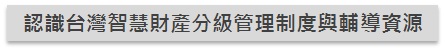 標題:認識台灣智慧財產分級管理制度與輔導資源